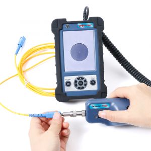 ORIENTEK TIP-600V Fiber Inspection Probe Microscope Fiber Chek Probe Microscope, 400x Fiber Optic Video Inspection Probe and Display, Fiber Optic end face Inspector