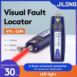 JILONG VFL-22M Mini Visual Fault Locator, Fiber Optic Cable Tester Up to 30Km with strong Red Laser VFL