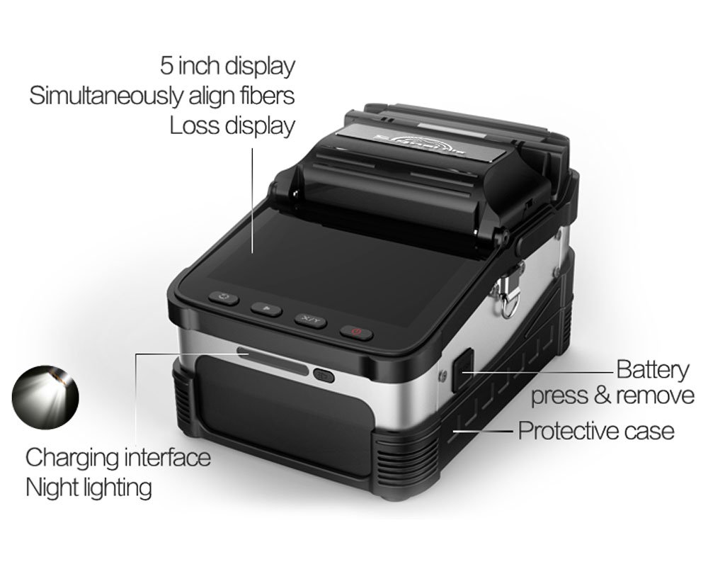 signalfire AI-7 SM&MM Automatic FTTH Fiber Optic Welding Splicing Machine Optical Fiber Fusion Splicer