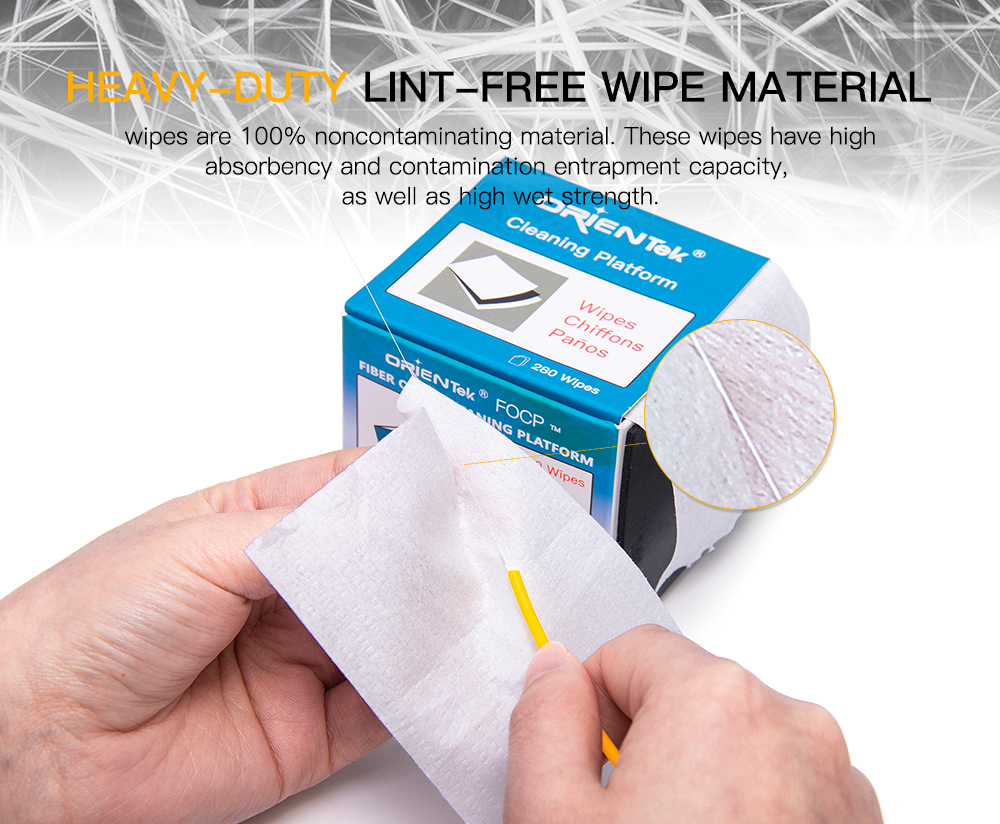 ORIENTEK FOCP Fiber Optic Cleaning wipes