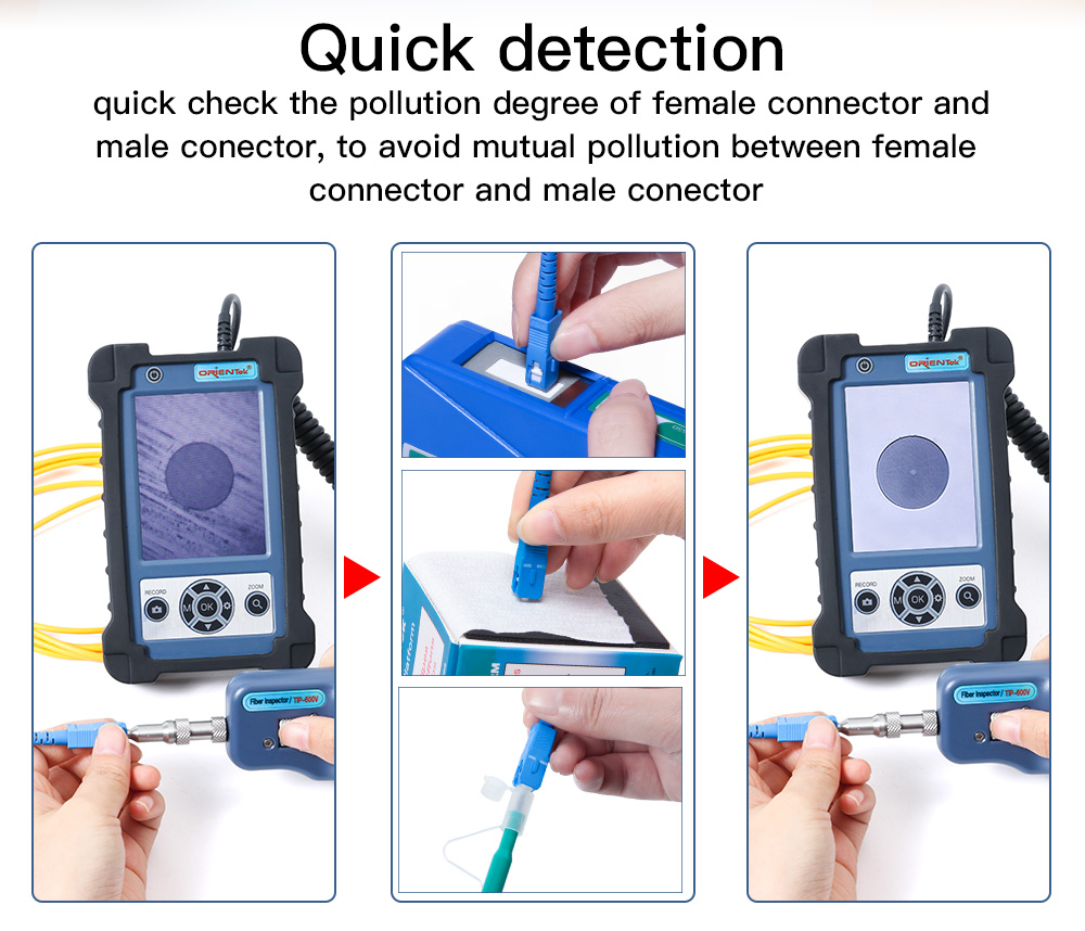 ORIENTEK TIP-600V Fiber Optic Connector Inspection