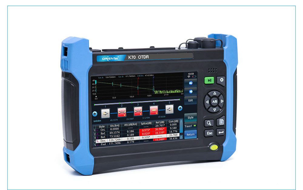 Orientek K70 OTDR SM и MM 850/1300/1310/1550 нм + оптический источник света + 10 мВт VFL Подробнее