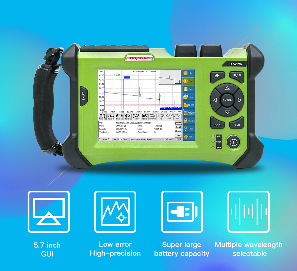 Fiber Optic OTDR ORIENTEK TR600 OTDR SM SV20A 1310/1550nm 32/30dB