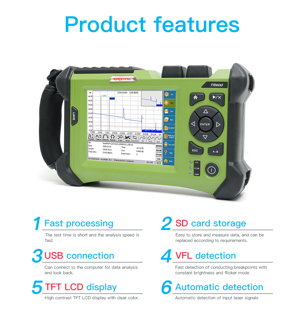 Fiber Optic OTDR ORIENTEK TR600 OTDR SM SV20A 1310/1550nm 32/30dB