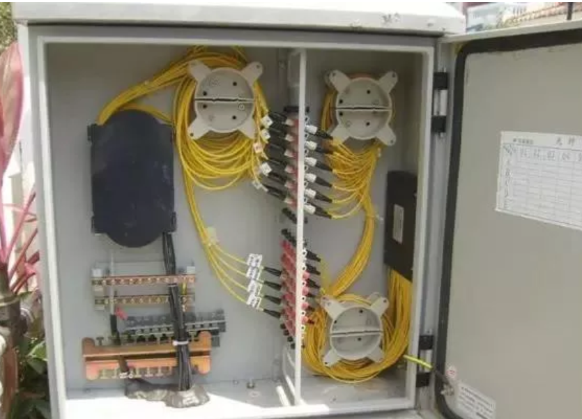 Optical fiber box construction